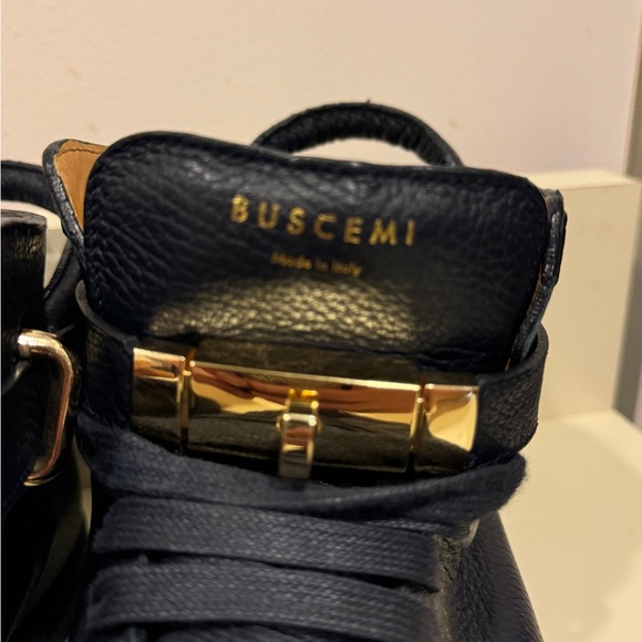 Buscemi Navy and Gold Men's Sneakers - Picture 3 of 9